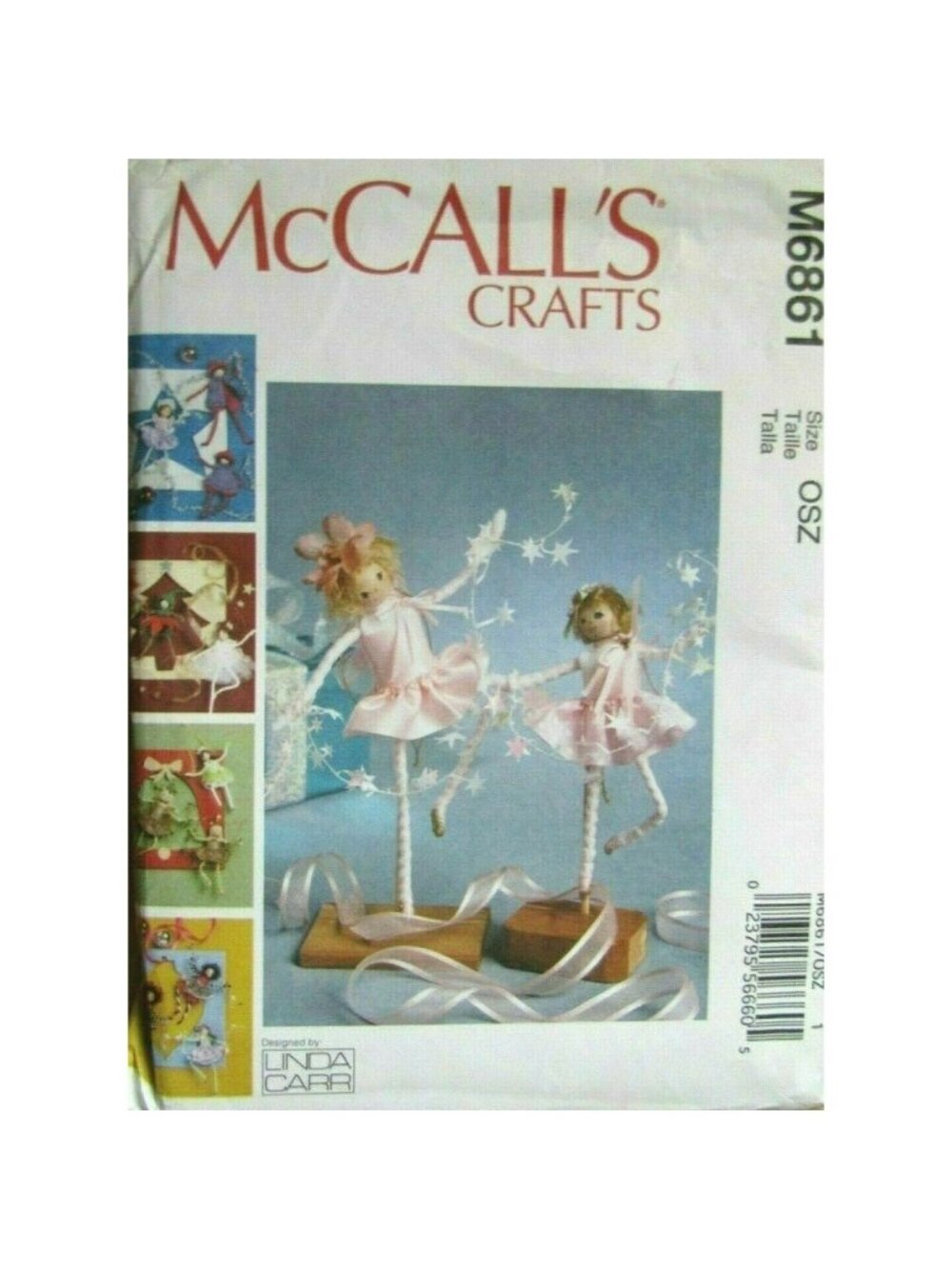 Sewing Pattern McCalls M6861 Crafts PIXIE DECORATIONS Uncut Designer Linda Carr